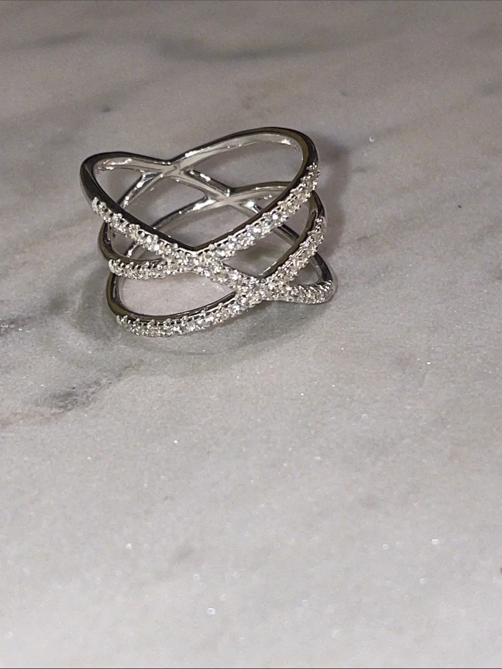Sterling Silver Crystal Ring